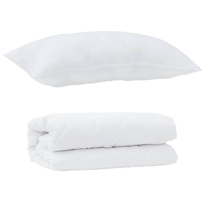 Duvet Set with Pillow 2 pcs White Microfibre