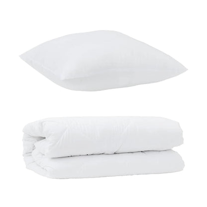 Duvet Set with Pillow 2 pcs White Microfibre