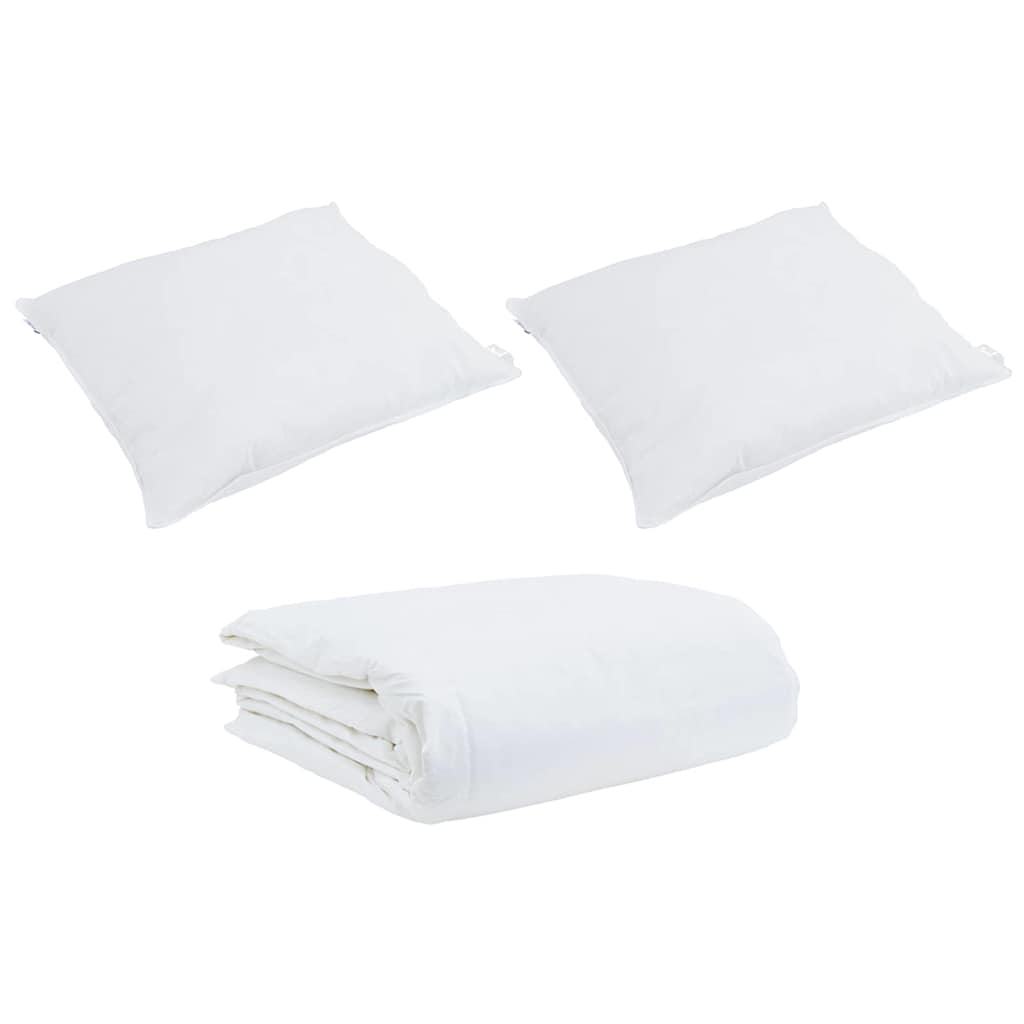 Duvet Set with Pillow 3 pcs White Down Feather