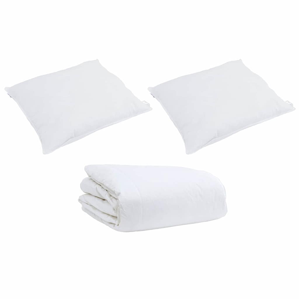 Duvet Set with Pillow 3 pcs White Down Feather