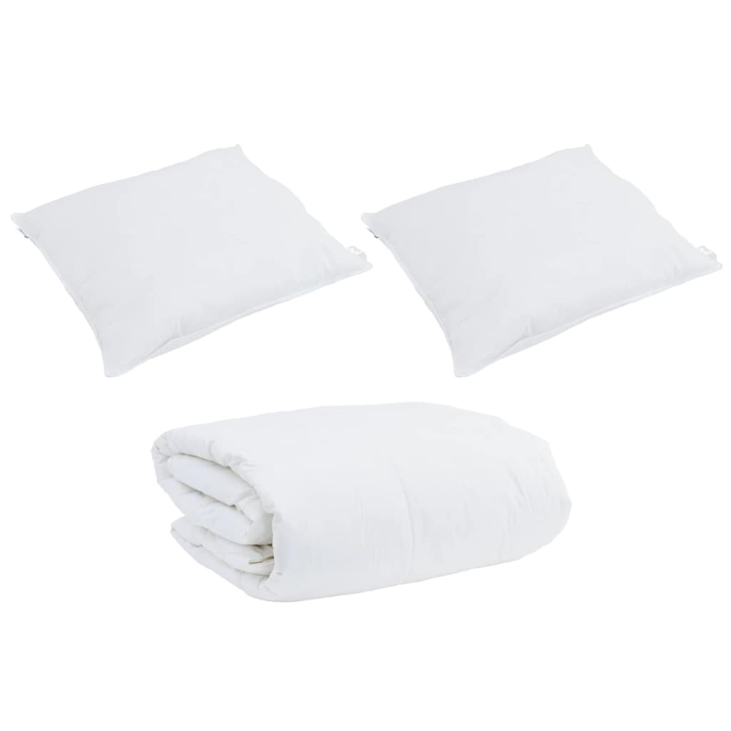 Duvet Set with Pillow 3 pcs White Down Feather