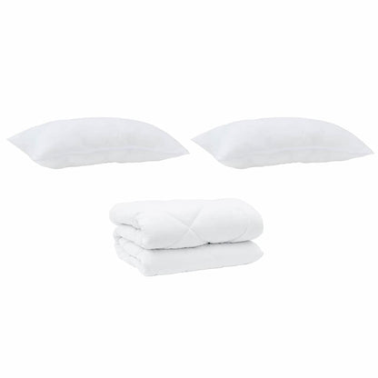 Winter Duvet with Pillow 3 pcs White Microfiber