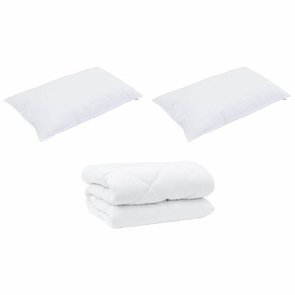 Winter Duvet with Pillow 3 pcs White Microfiber