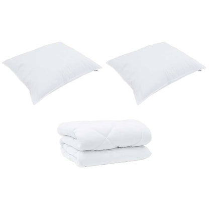 Winter Duvet with Pillow 3 pcs White Microfiber
