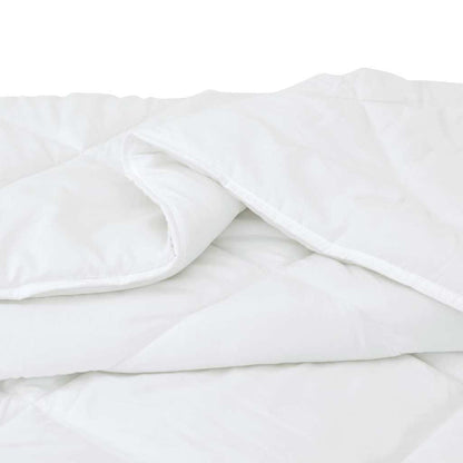 Duvet with Pillows 3 pcs White Microfiber and Down Feather