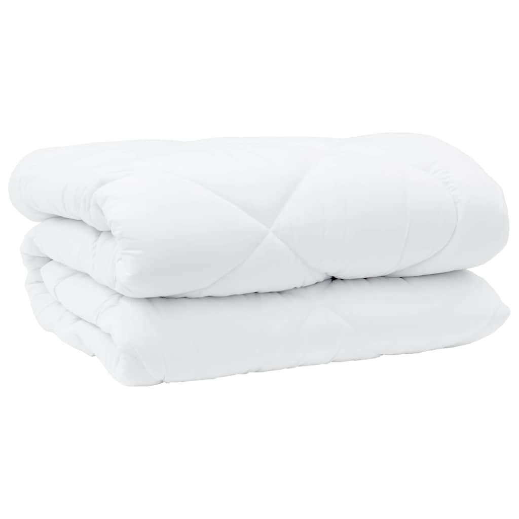 Duvet with Pillows 3 pcs White Microfiber and Down Feather