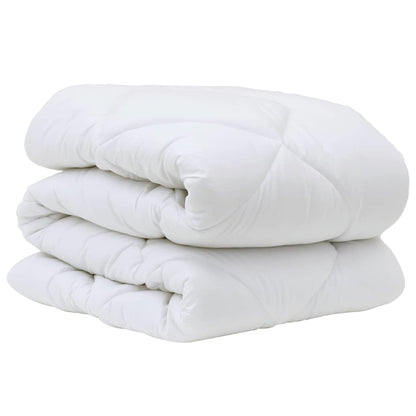 Duvet with Pillows 3 pcs White Microfiber and Down Feather