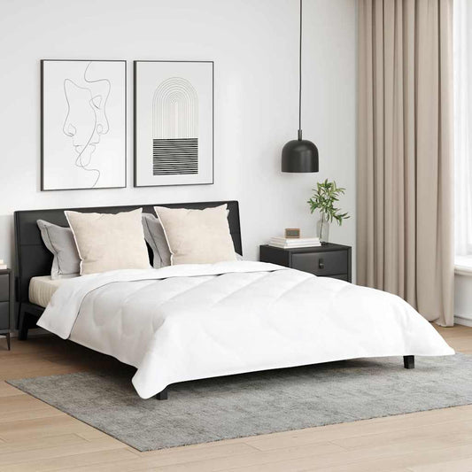 Duvet with Pillows 3 pcs White Microfiber and Down Feather