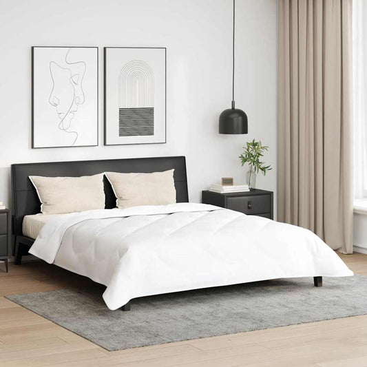 Duvet with Pillows 3 pcs White Microfiber and Down Feather