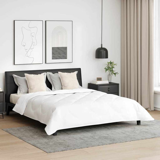 Duvet with Pillows 3 pcs White Microfiber and Down Feather