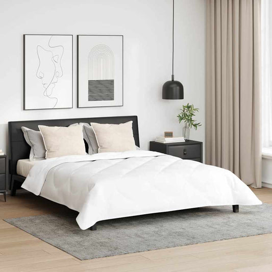 Duvet with Pillows 3 pcs White Microfiber and Down Feather