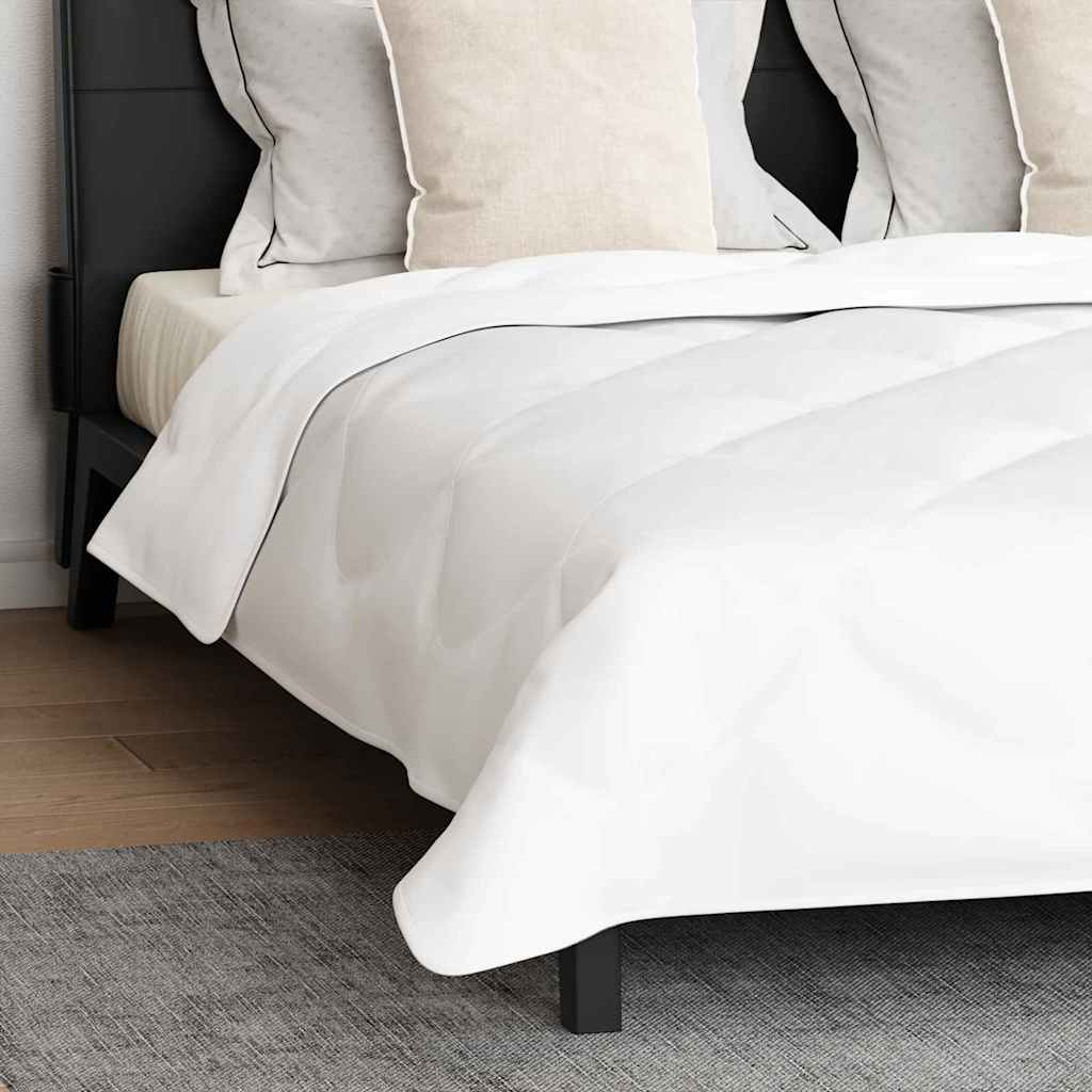 Duvet with Pillows 3 pcs White Microfiber and Down Feather