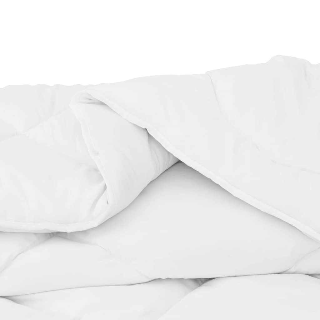 Duvet with Pillows 3 pcs White Microfiber and Down Feather