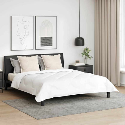 Duvet with Pillows 3 pcs White Microfiber and Down Feather