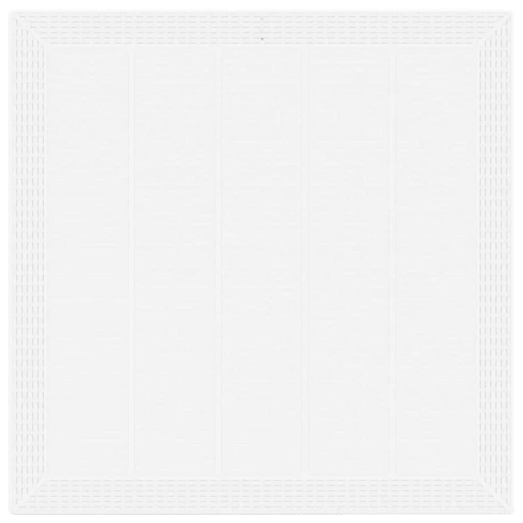 Garden Dining Table White 100 x 100 x 73 cm Poly Rattan
