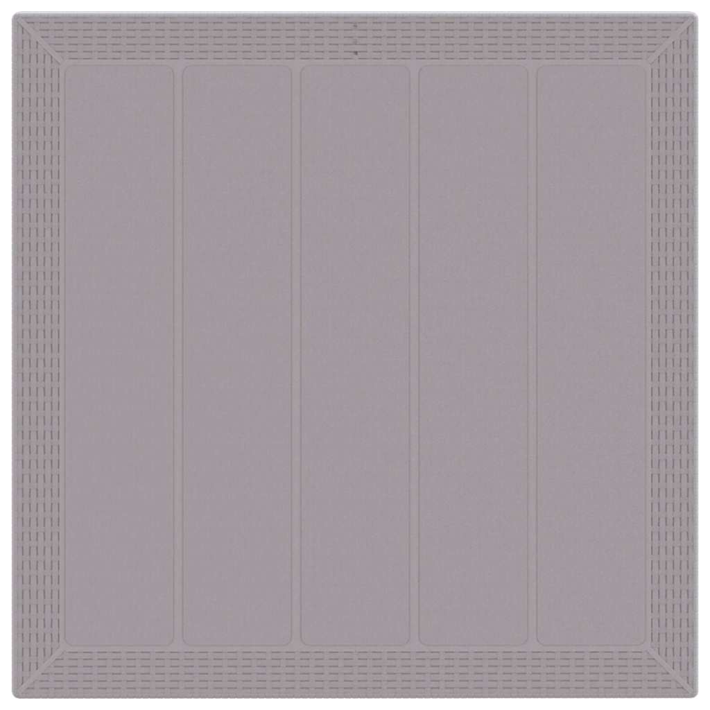 Garden Dining Table Light Grey 100 x 100 x 73 cm Poly Rattan