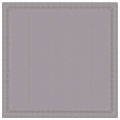 Garden Dining Table Light Grey 100 x 100 x 73 cm Poly Rattan