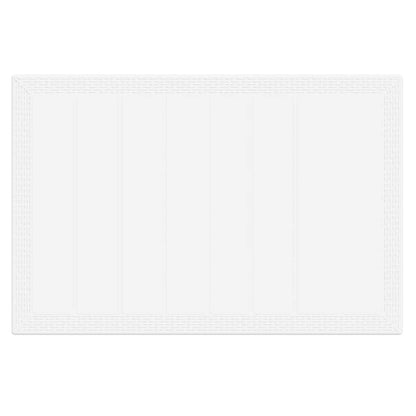 Garden Dining Table White 150 x 100 x 73 cm Poly Rattan