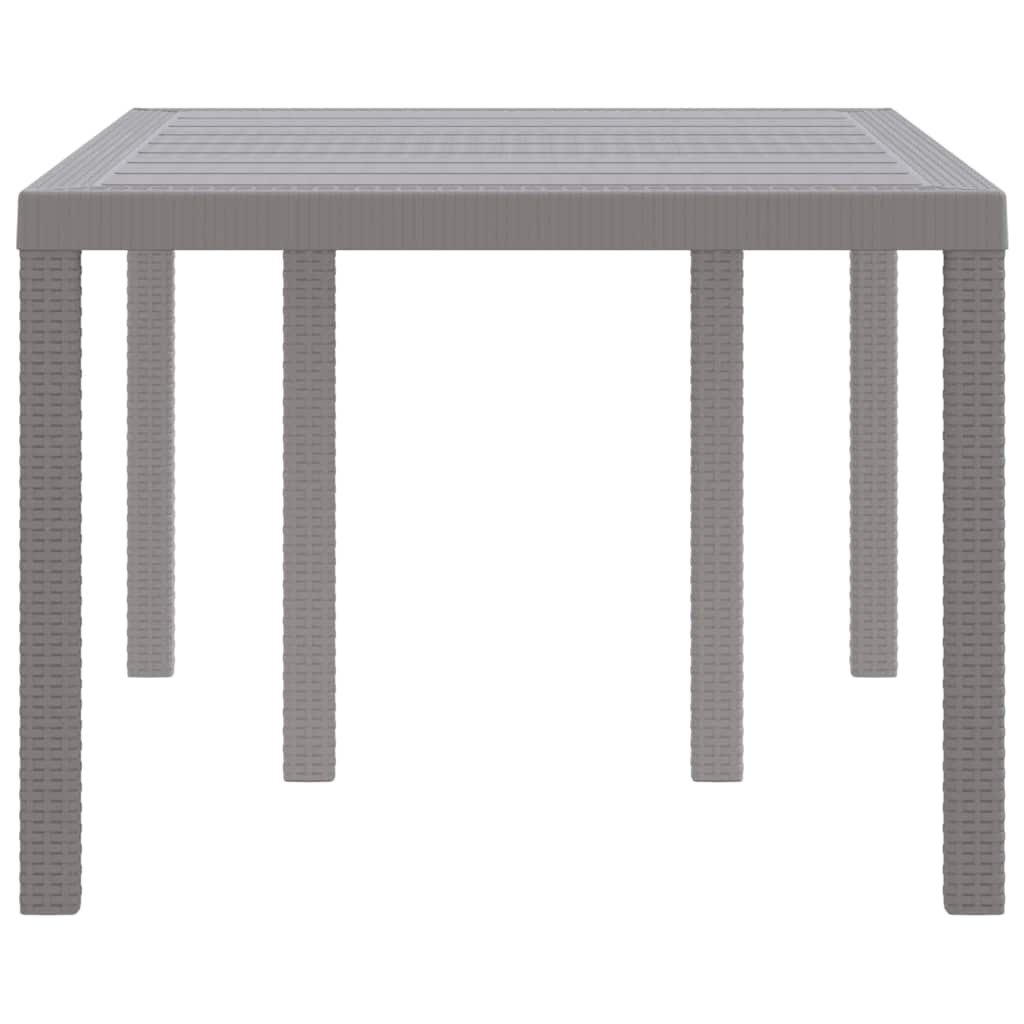 Garden Dining Table Light grey 150 x 100 x 73 cm Poly Rattan
