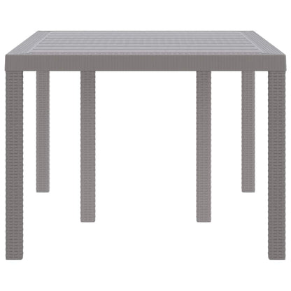 Garden Dining Table Light grey 150 x 100 x 73 cm Poly Rattan