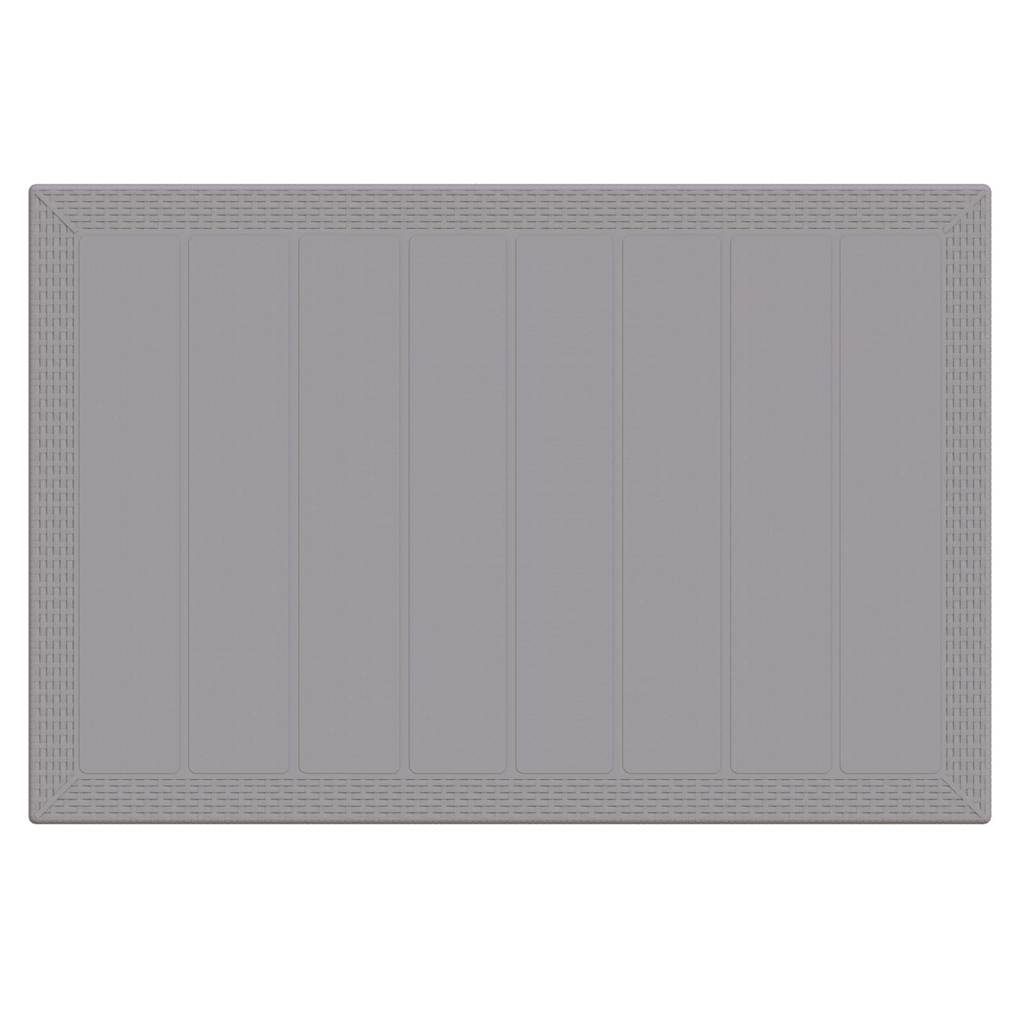 Garden Dining Table Light grey 150 x 100 x 73 cm Poly Rattan