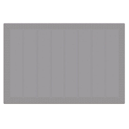 Garden Dining Table Light grey 150 x 100 x 73 cm Poly Rattan