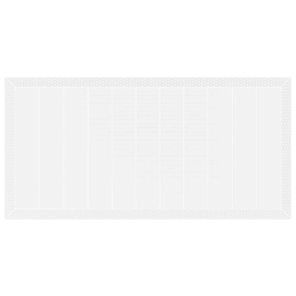 Garden Dining Table White 200 x 100 x 73 cm Poly Rattan