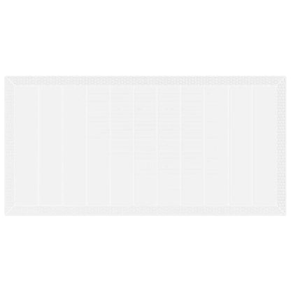 Garden Dining Table White 200 x 100 x 73 cm Poly Rattan