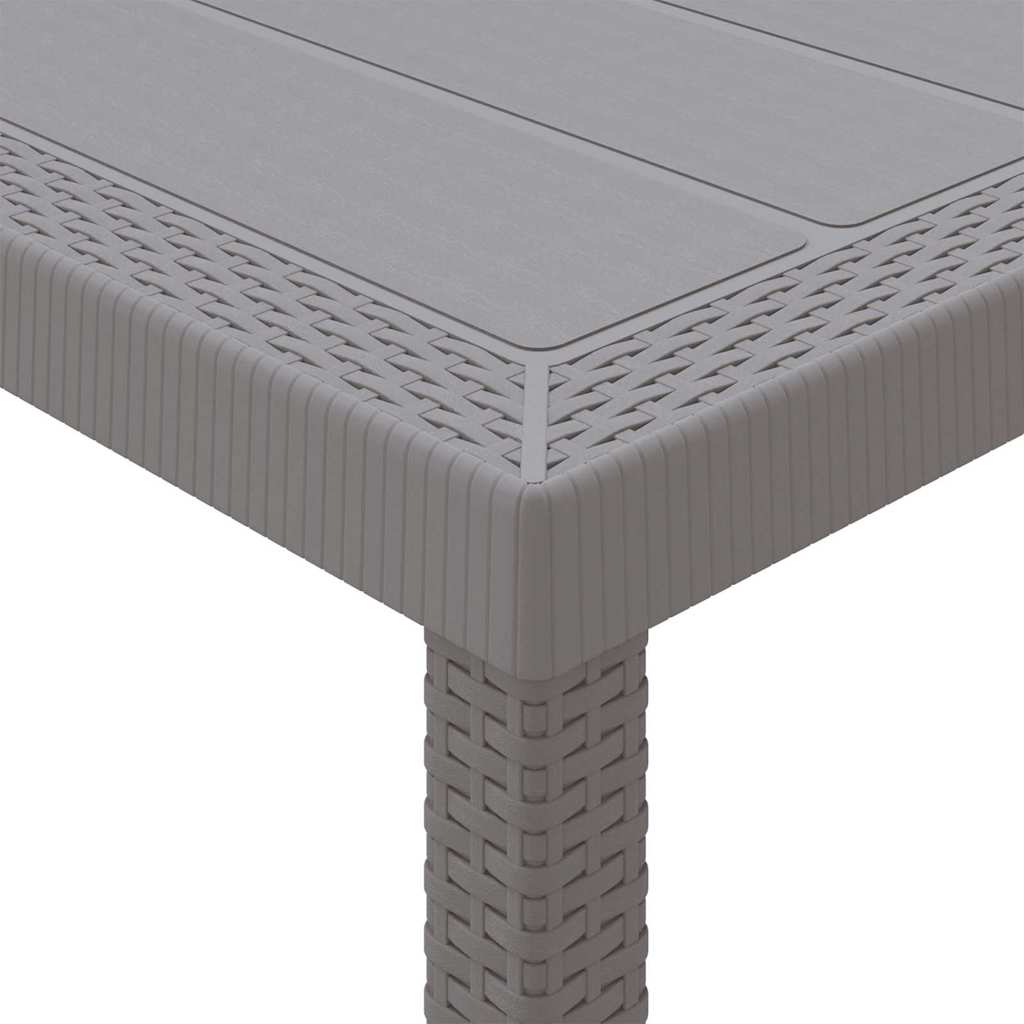 Garden Dining Table Light grey 200 x 100 x 73 cm Poly Rattan