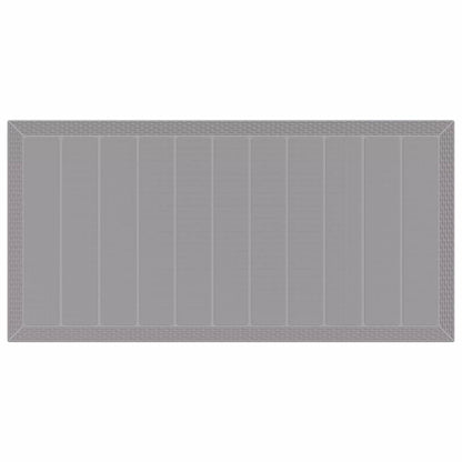 Garden Dining Table Light grey 200 x 100 x 73 cm Poly Rattan