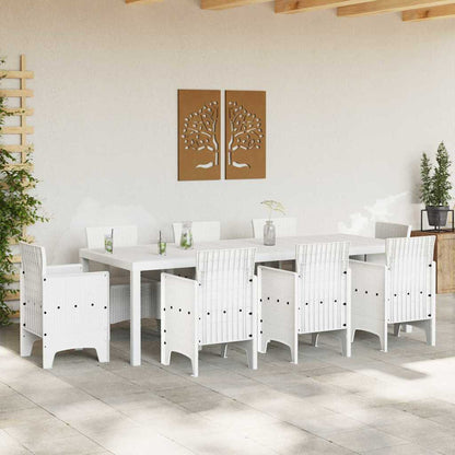 Garden Dining Table White 250 x 100 x 73 cm Poly Rattan