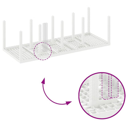 Garden Dining Table White 250 x 100 x 73 cm Poly Rattan