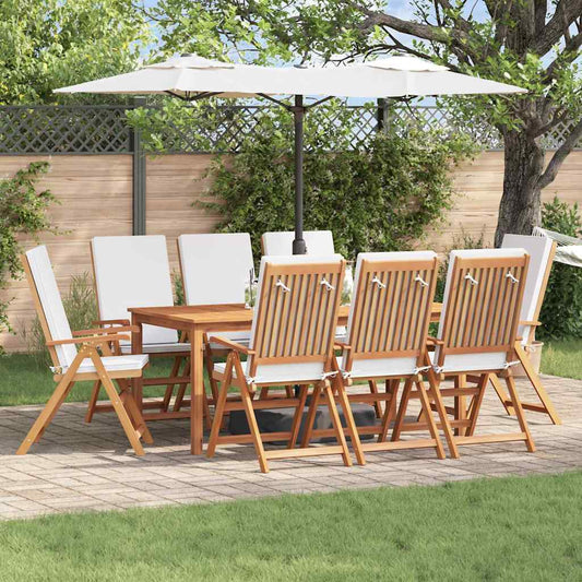 Garden Chair 8 pcs Brown 57 x 71.5 x 104cm Solid Teak wood