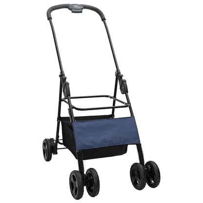Folding Pet Stroller Blue 81 x 47 x 99 cm 600D Oxford fabric