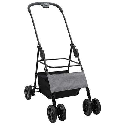 Folding Pet Stroller Grey 81 x 47 x 99 cm 600D Oxford fabric