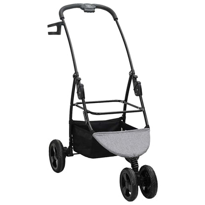 Folding Pet Stroller Grey 78 x 54 x 101 cm 600D Oxford fabric