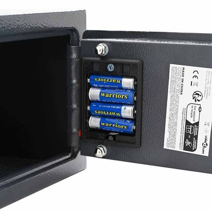 Digital Safe with Lock Dark grey 23 x 17 x 17 cm Steel