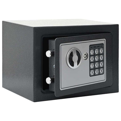 Digital Safe with Lock Dark grey 23 x 17 x 17 cm Steel