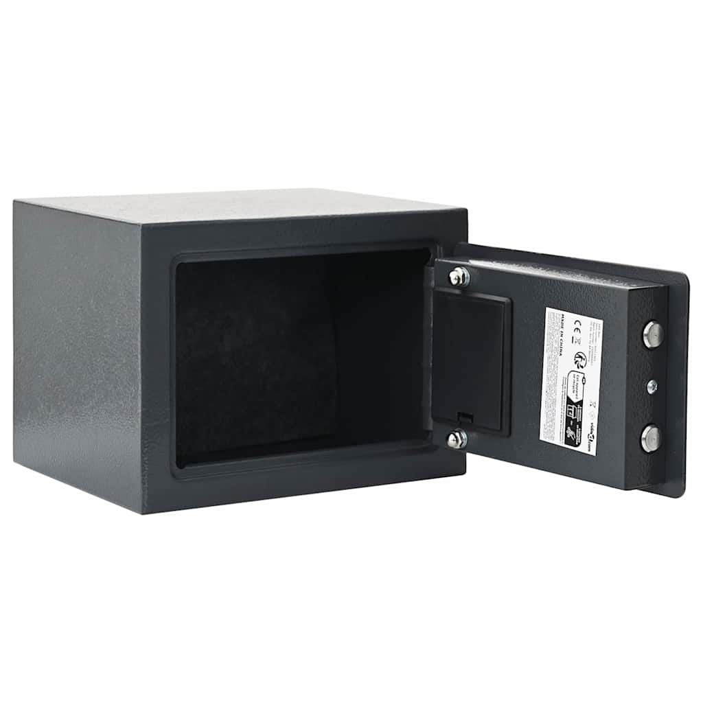 Digital Safe with Lock Dark grey 23 x 17 x 17 cm Steel