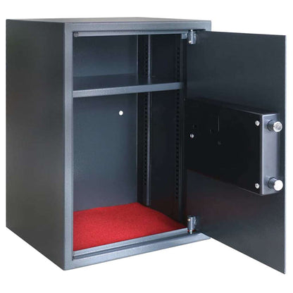 Digital Safe with Lock Dark grey 35 x 31 x 50 cm Steel