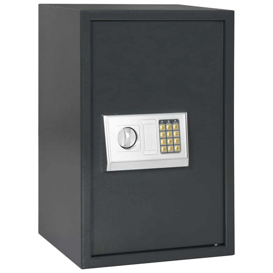 Digital Safe with Lock Dark grey 40 x 35 x 60 cm Steel