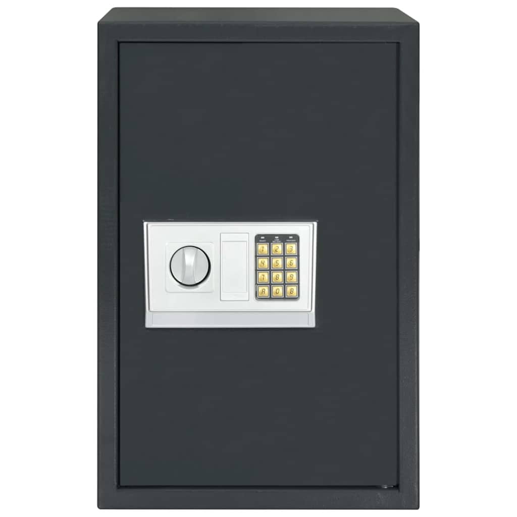 Digital Safe with Lock Dark grey 40 x 35 x 60 cm Steel