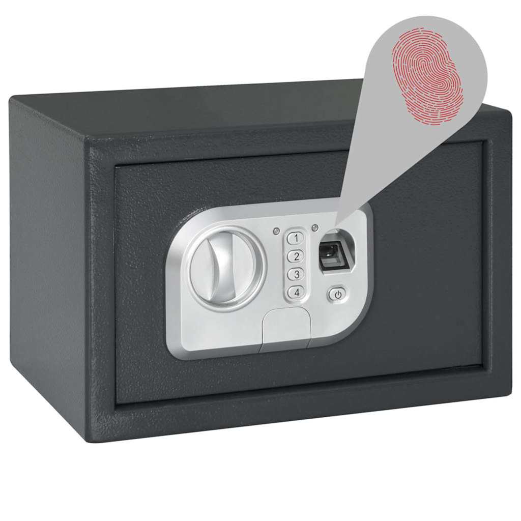 Digital Safe with Lock Dark grey 20 x 31 x 20 cm Steel