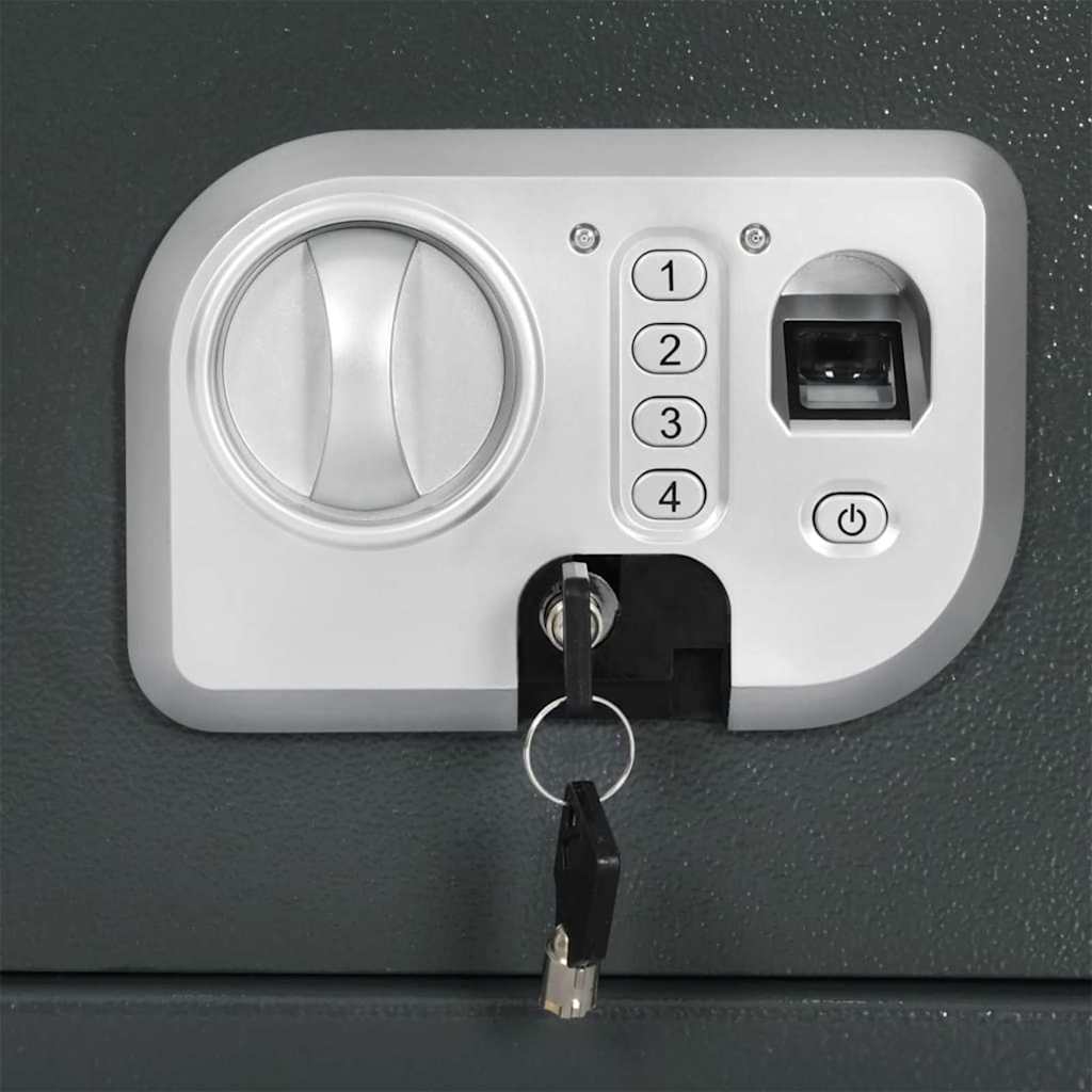 Digital Safe with Lock Dark grey 25 x 35 x 25 cm Steel