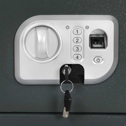 Digital Safe with Lock Dark grey 25 x 35 x 25 cm Steel