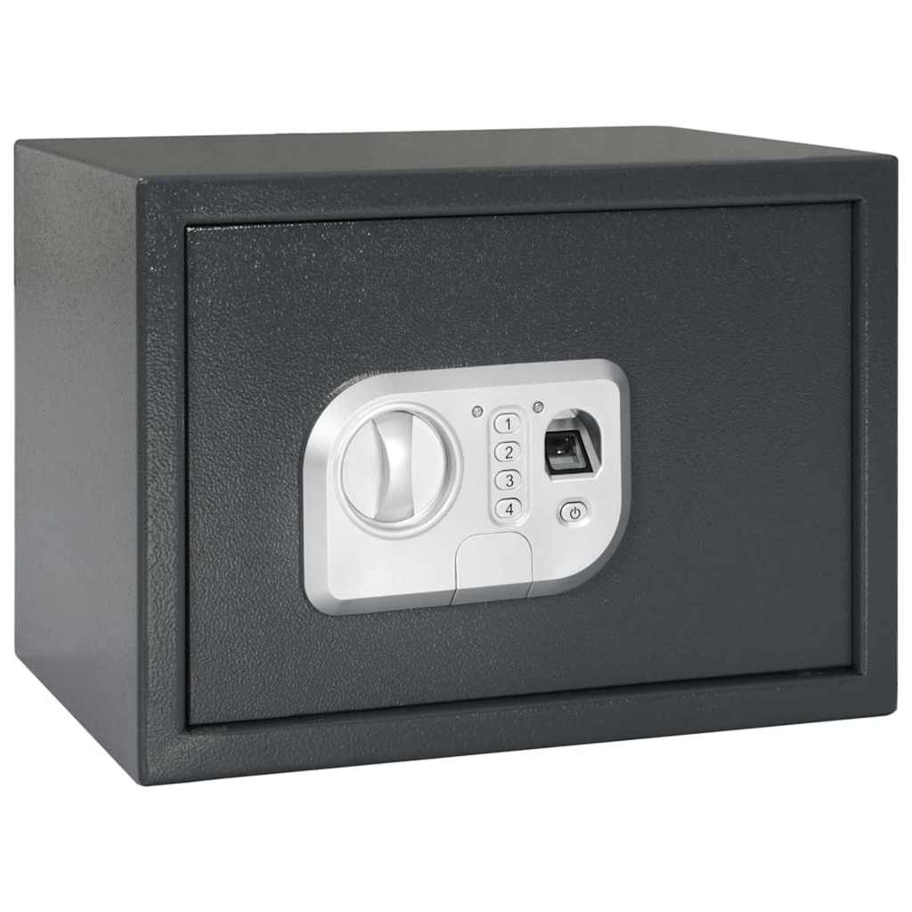 Digital Safe with Lock Dark grey 25 x 35 x 25 cm Steel