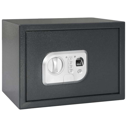 Digital Safe with Lock Dark grey 25 x 35 x 25 cm Steel