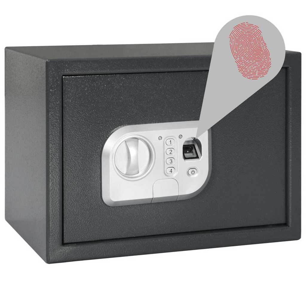Digital Safe with Lock Dark grey 25 x 35 x 25 cm Steel