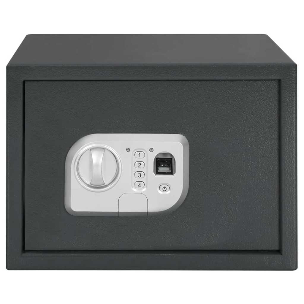 Digital Safe with Lock Dark grey 25 x 35 x 25 cm Steel