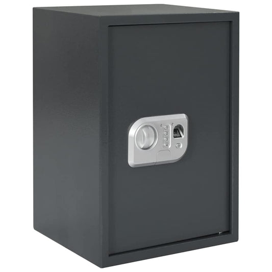 Digital Safe with Lock Dark grey 31 x 35 x 50 cm Steel